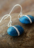 Boho Earrings, Dangle Earrings, Lapis
